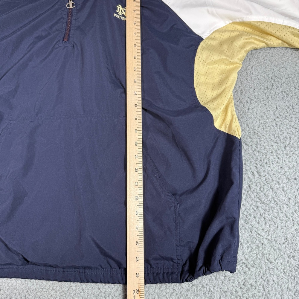 Vintage Champion Notre Dame 1/4 Zip Windbreaker Size XL Fighting Irish Pullover - Picture 7 of 8